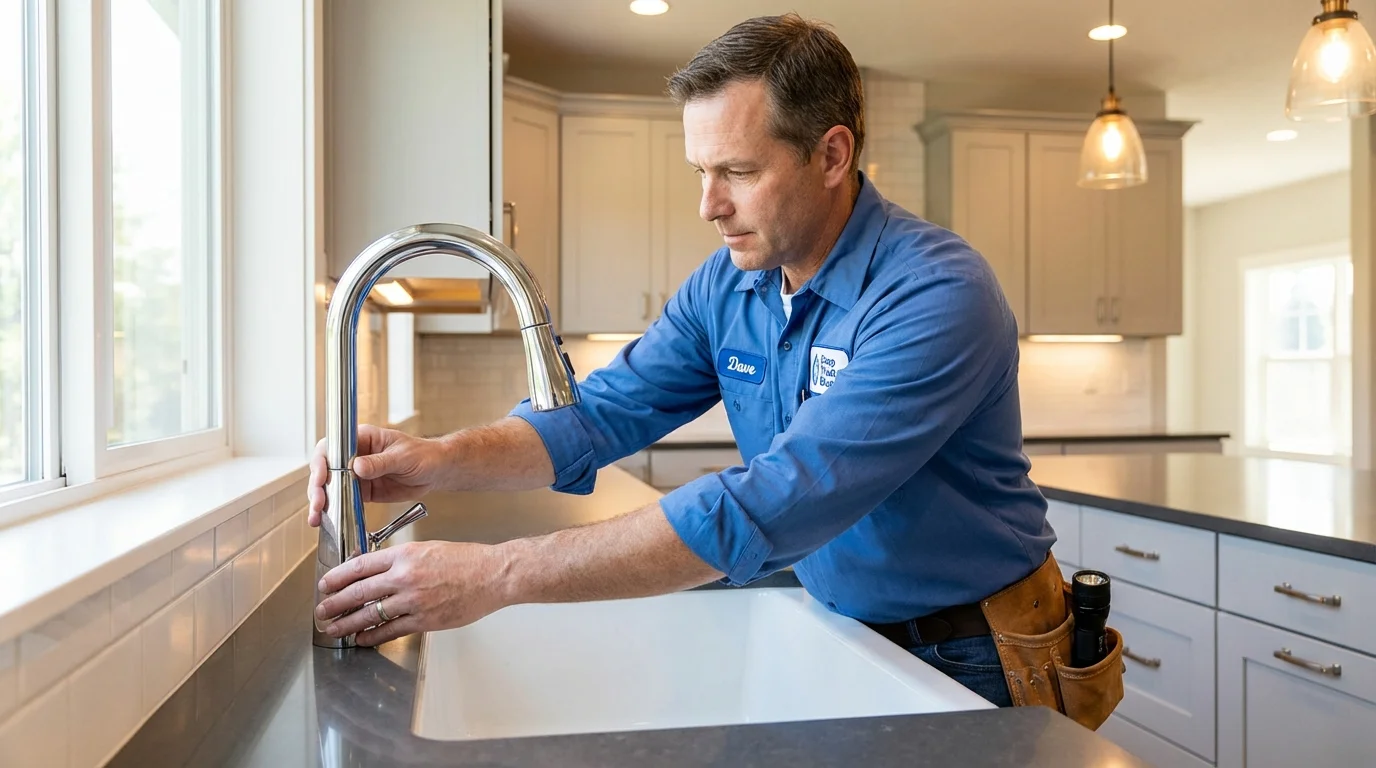 Kitchen faucet installation by Johns Plumbing LLC in Ama