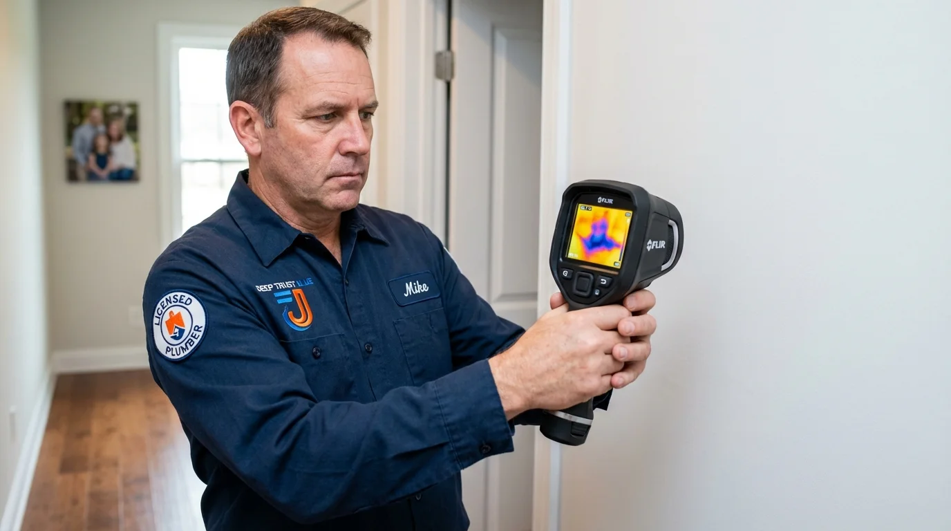 Thermal imaging leak detection by Johns Plumbing LLC in Ama